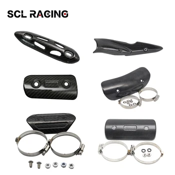 

Alconstar Carbon Fiber Motorcycle Exhaust Pipe Muffler Mid Link Pipe Protector Heat Shield Cover Guard For Z900 z750 cbr1000 New