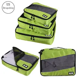 Высокое качество 3 шт./компл. дорожный органайзер для багажа кубики дышащие сетчатые сумки сумка для хранения одежды водонепроницаемый для