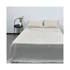 3PCS 100% Linen Elastic Sheet Set, 1 Bed Sheet, 2 Pillowcases, Breathable Soft Farmhouse Bedding Bedsheet, Fitted Sheet Set 5