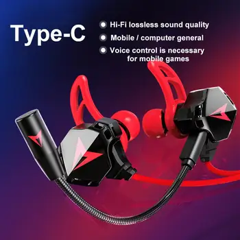 

G5 Portable Type-C In-Ear Wired Earphone No Delay Gaming Headset with Microphone