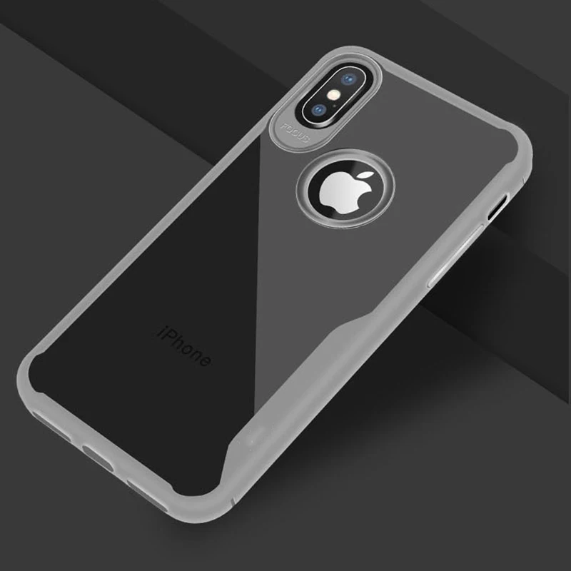 

Matte Frame Antiskid Case for iPhone XS Max XR X Clear Silicon TPU Phone Case for iPhone 8 7 6S Plus SE 5S Shockproof Back Cover