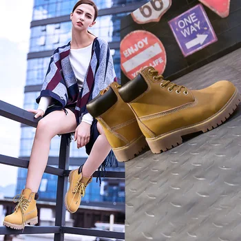 

Martin boots male ankle boots winter fashion leather boots joker thick with add velvet shoes thick with Martin boots