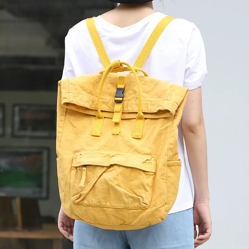 Большая Женская дорожная сумка Ougger, повседневный рюкзак для мужчин, Серый Деним, литературный элегантный дизайн, Большая вместительная спортивная сумка для улицы - Цвет: Цвет: желтый
