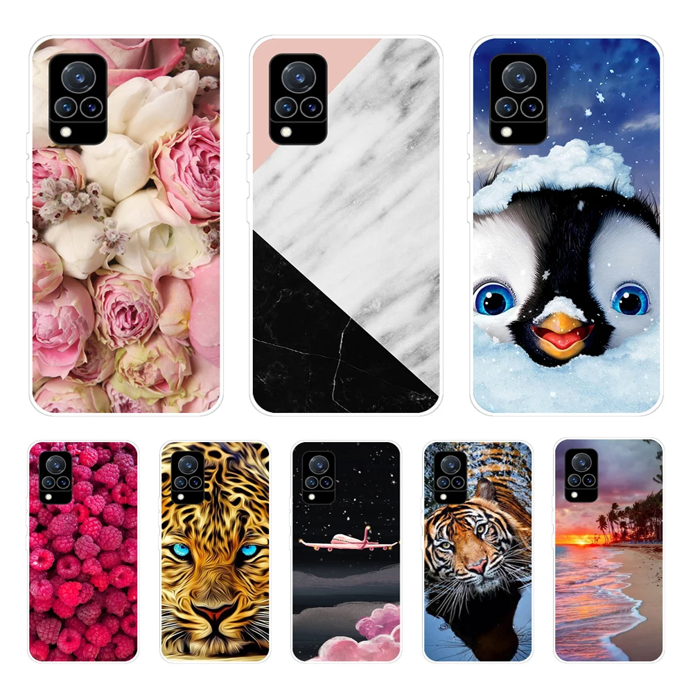 Per Vivo V20 Custodia Cover Morbida In Silicone Tpu Trasparente Per Vivo V21 5G / V20 Pro Custodia Paraurti Trasparente Per Vivo V20 V 20 Carino