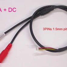 3PIN кабель(шаг 1,5 мм) RCA+ DC разъем для камеры видеонаблюдения Модуль платы блока программного управления монтажная сборка около 45 см длина 3PIN кабель(шаг 1,5 мм) RCA+ DC разъем для камеры видеонаблюдения Модуль платы блока программного управления монтажная сборка около 45 см длина