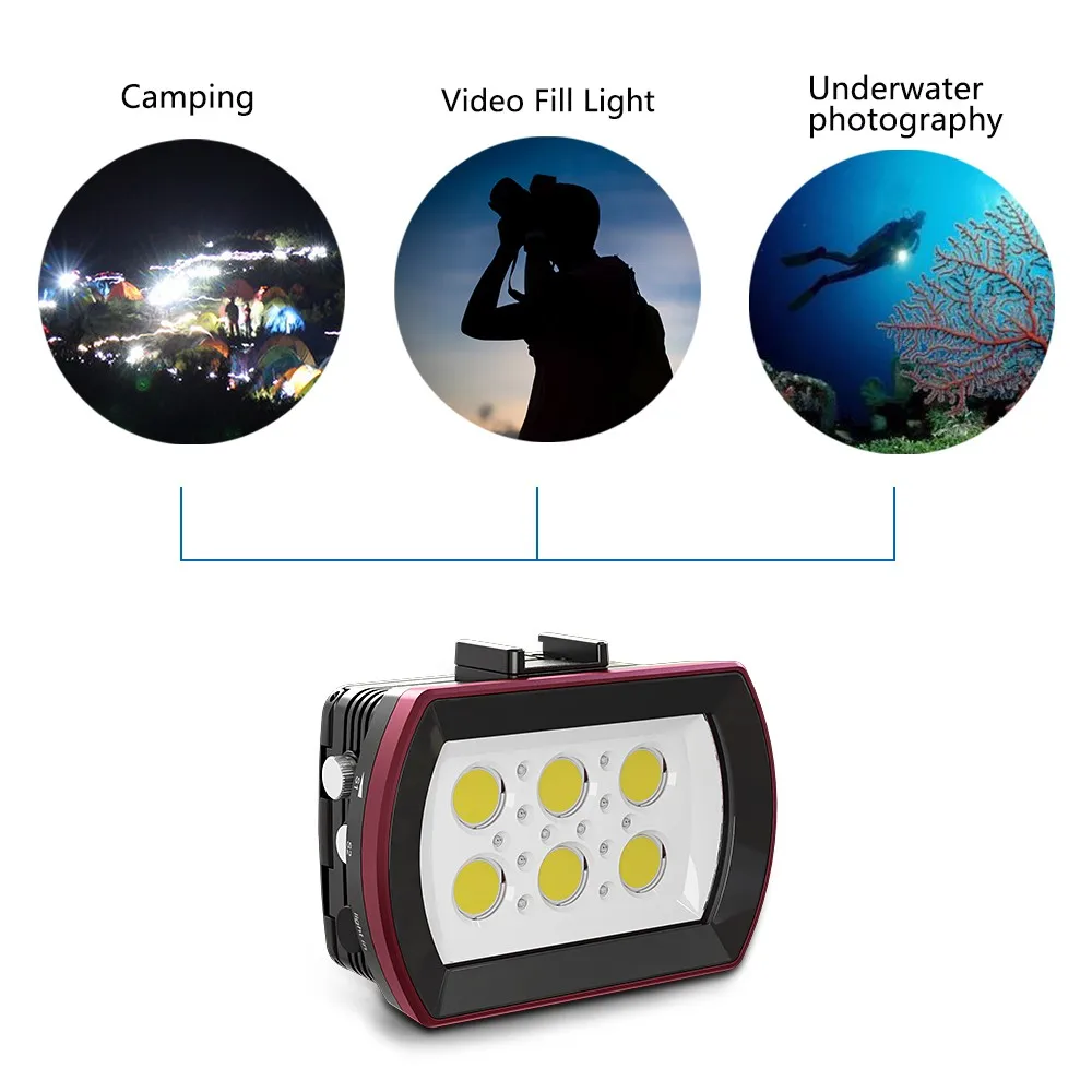 Seafrogs 6000Lm IPX8 40M Waterproof LED Camera