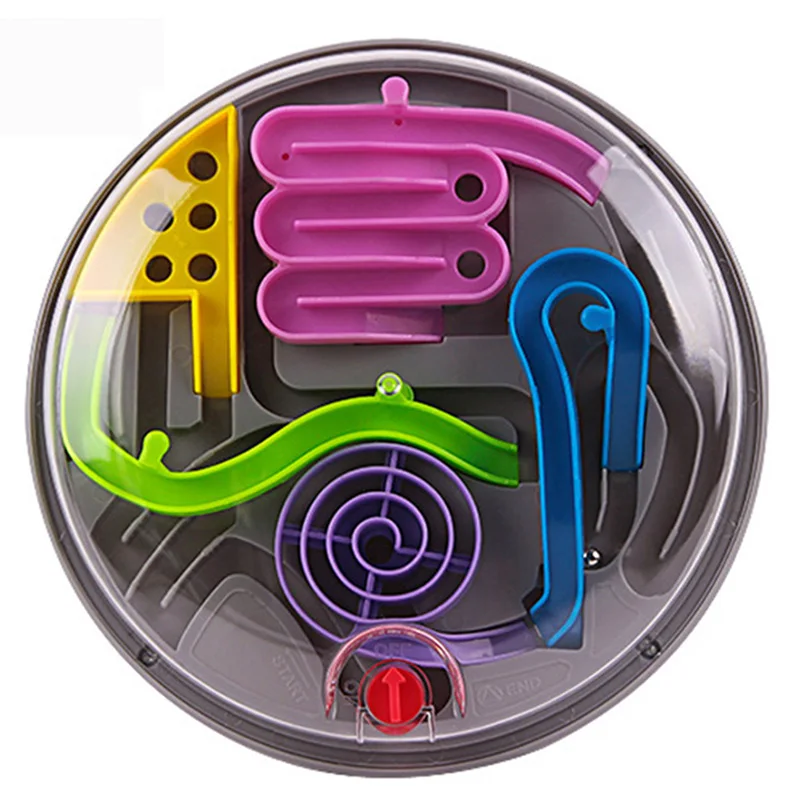 3D Magic Intellect Ball Marble Puzzle Game Perplexus Magnetic Balls IQ Balance Toy,Educational Classic Toys Handle Maze Ball