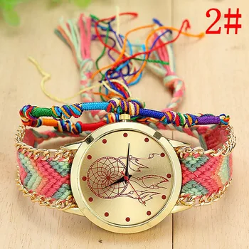 

Fashion Quartz Watch Women Watches часы женские Luxury Native Handmade Vintage Dreamcatcher Friendship Wristwatches Free Ship