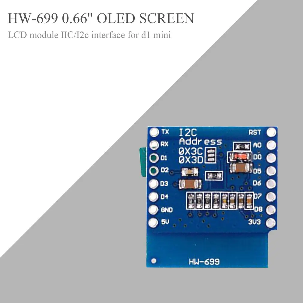 HW-699 0,66 дюйм OLED дисплей модуль для D1 Мини ESP32 модуль Arduino AVR STM32 64x48 ЖК-экран IIC I2C OLED