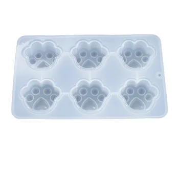 

DIY Crystal Gel Mold Cat Foot and Dog Foot Semi Three Dimensional Cartoon Mirror Silicone Mold