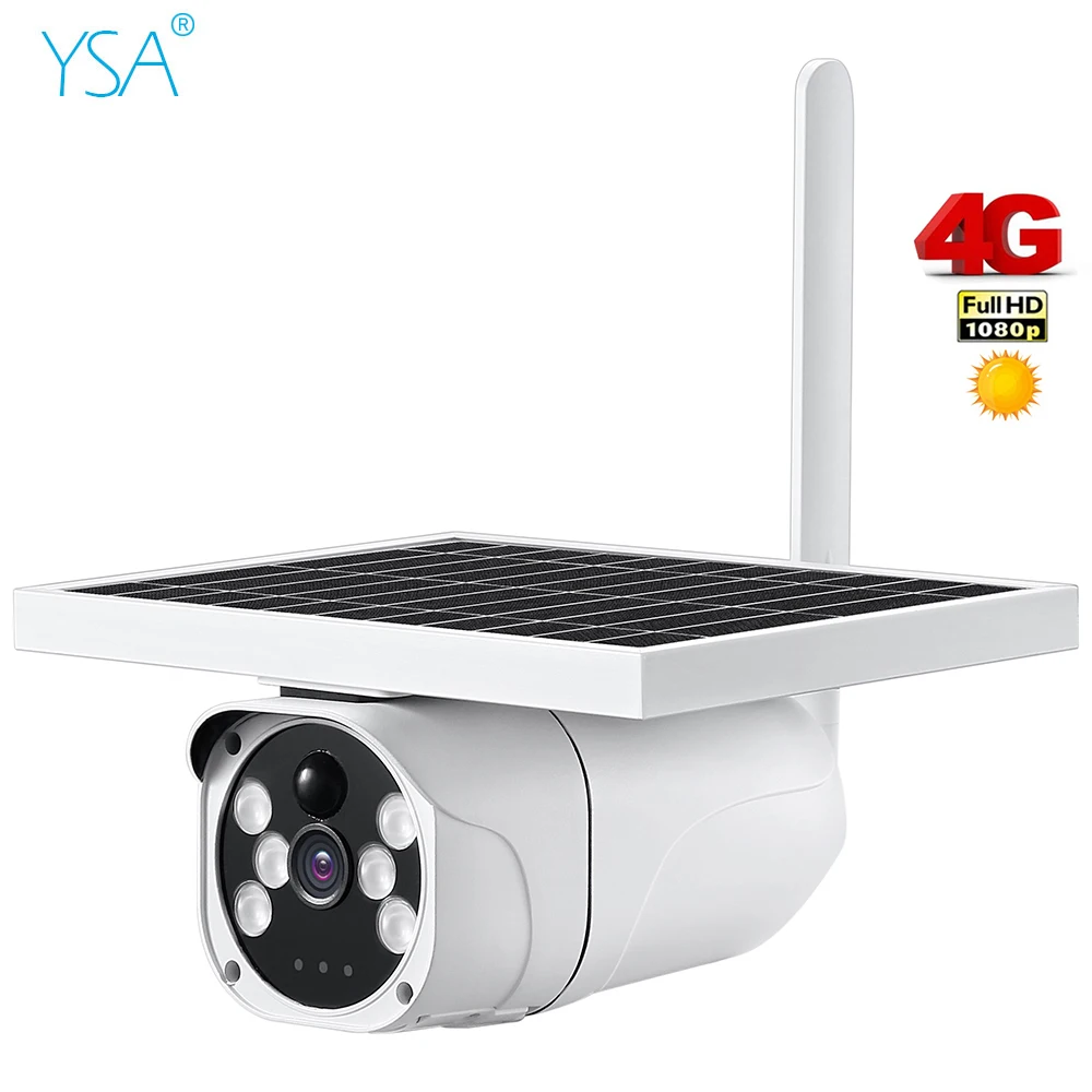 Беспроводной 4G sim карта ip камера на солнечной батарейке 1080P HD Солнечная