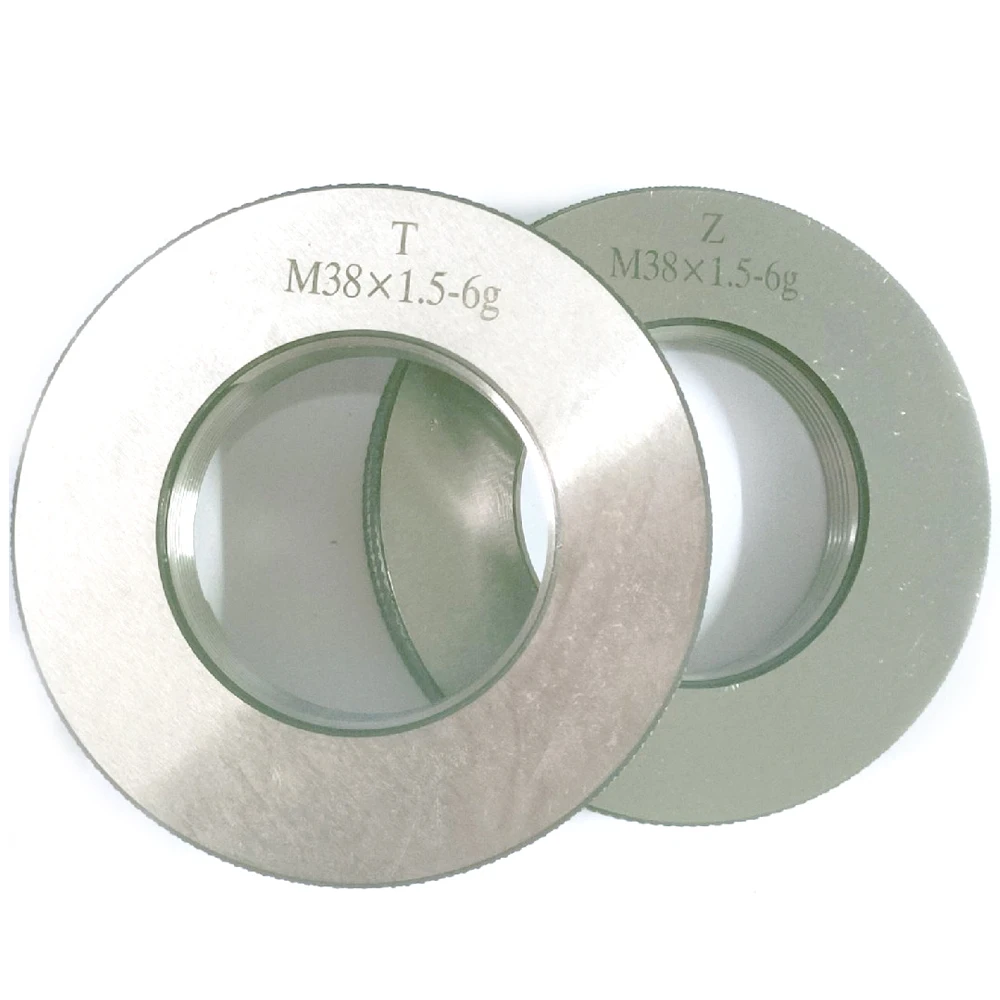 2pcs Metric thread ring gauge gauges set M38 M38X3 M38X2 6g go nogo T Z ...