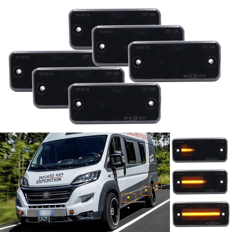 6X желтая динамическая движущаяся модель для Iveco Fiat Ducato Citroen Relay Peugeot Boxer Renault VOLVO MAN |