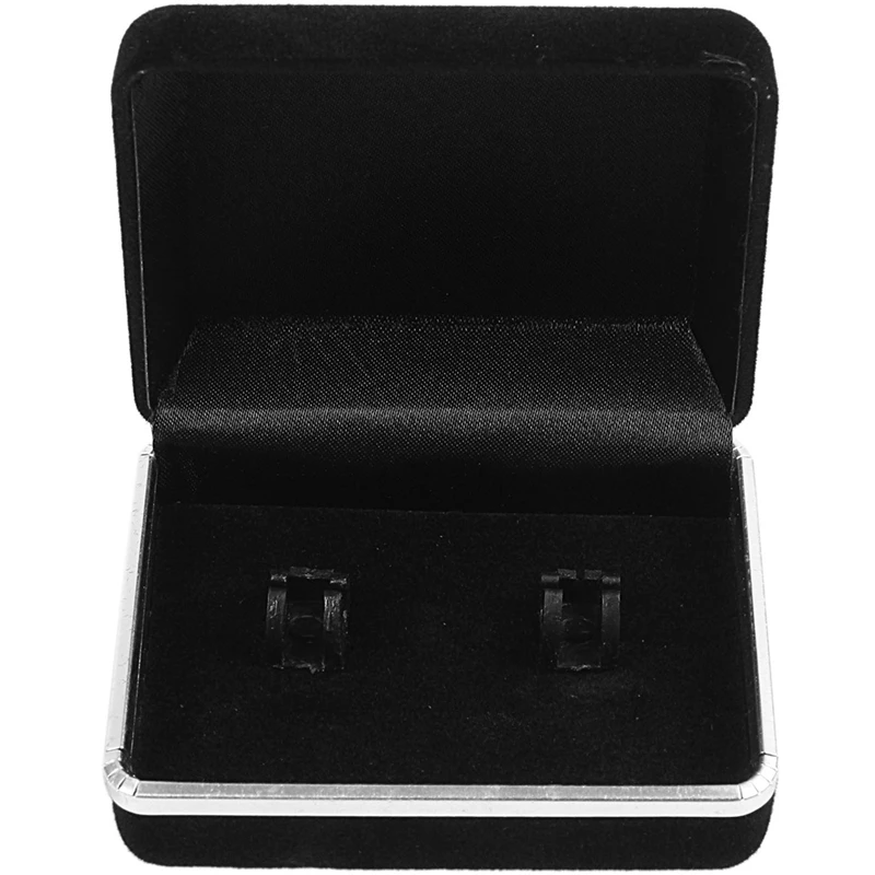 

Black Cufflink Cuff Links Storage Gift Box Jewelry Display Case