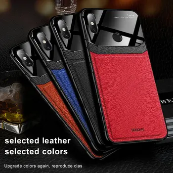 

50pcs/lot Organic PC Back Protector Phone Case For Xiaomi 8 Lite Max 2 Max 3 Leather Grain Cover