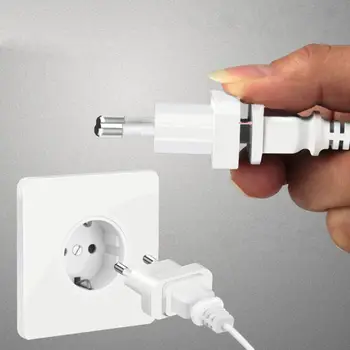 

4MM US Jack to EU Plug Outlet Travel Charger Power Socket Adapter USA to Europe European Regulation Charging Converter Plug