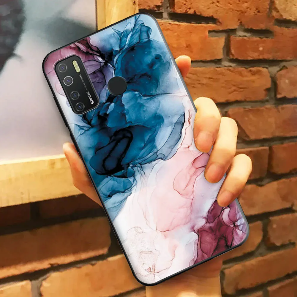 Чехол для Tecno Spark 5 чехол мягкий мягкая силиконовая накладка на заднюю панель с Pro