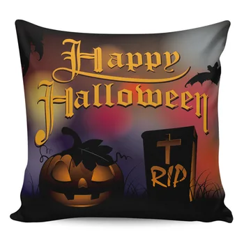 

Happy Halloween Pillow Covers Cases Pattern Cover Cushion Pillowcase Square Print