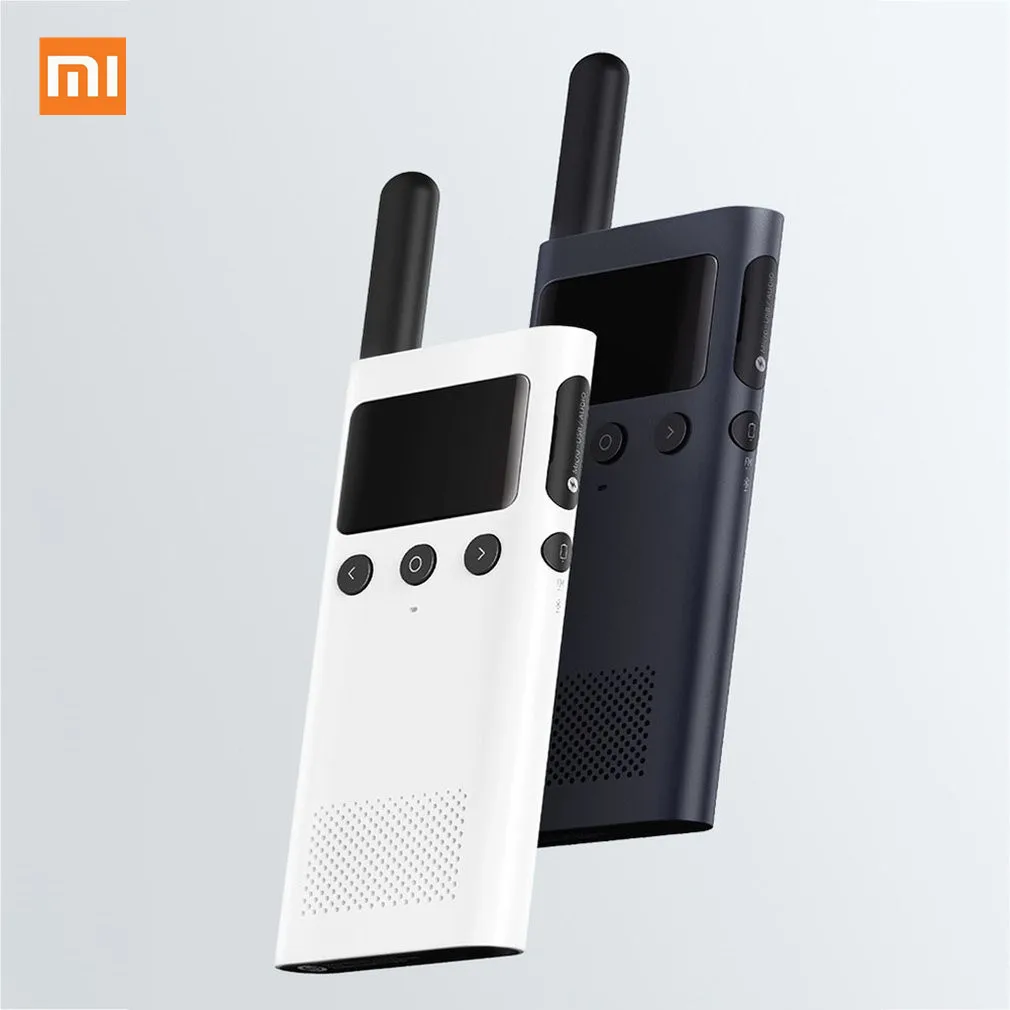 Обновленная версия Xiaomi Mijia Smart Walkie Talkie 1S с fm-радио динамиком в режиме ожидания смартфон приложение расположение поделиться быстро команда Talk