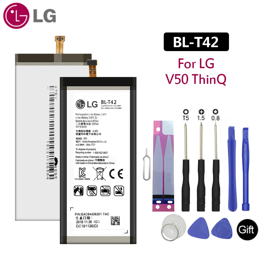 Оригинальный аккумулятор для телефона Lg 4000 мА · ч V50 Thinq BL T42 V500N V500EM V500xm сменные