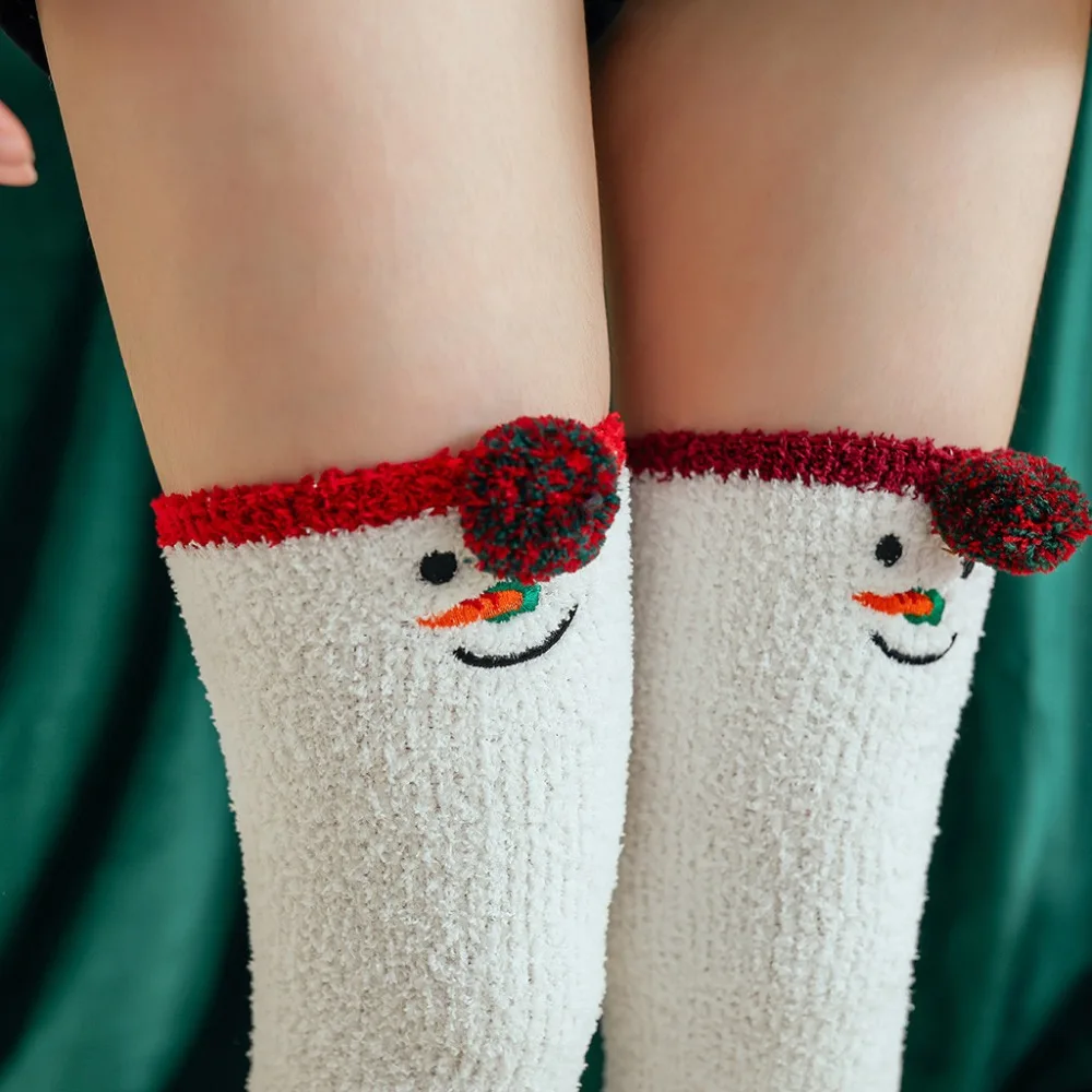 Fashion Women Unisex Casual Christmas Printed Long stockings Socks for girl teens cycling winter  (33)