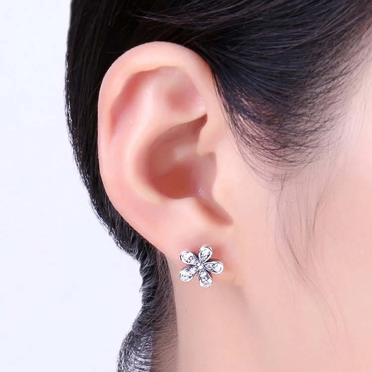 Jewelrypalace стерлингового серебра 925 Ослепительная Дейзи серьги 925 серебро серьги Модные серьги для Для женщин