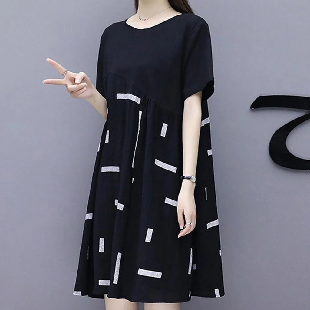 Женское платье, ropa mujer vestidos de verano, платья, vestidos verano, mujer robe femme, платье размера плюс, Повседневное платье в полоску, M-4XL, Z4