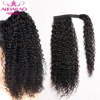 

Kinky Curly Wrap Around Ponytail Human Hair Brazilian Curly Pony Tail Remy Hair Clip In Ponytail Extensions For Women 120g
