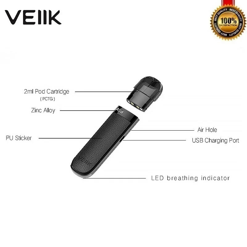 Оригинальный стартовый набор VEIIK Airo Pod с аккумулятором 360 мАч и 2 мл вейп капсулой