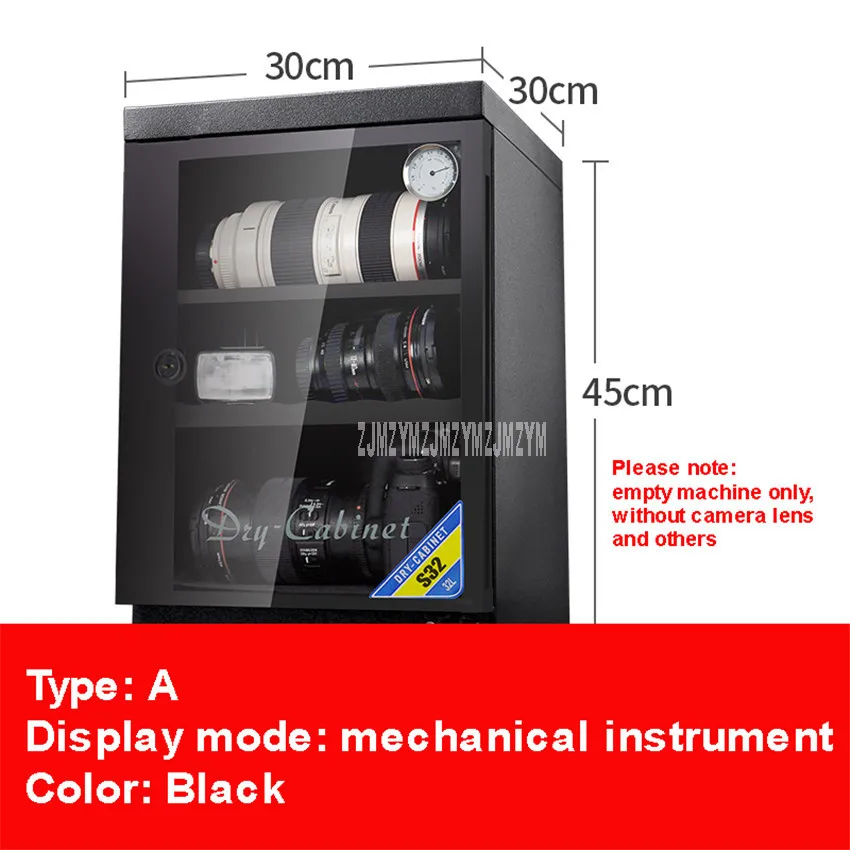 32L полностью автоматический электронный сухой шкаф коробка SLR объектив камеры осушитель сушки влагостойкий Шкаф сенсорный светодиодный экран дисплея - Цвет: Type A