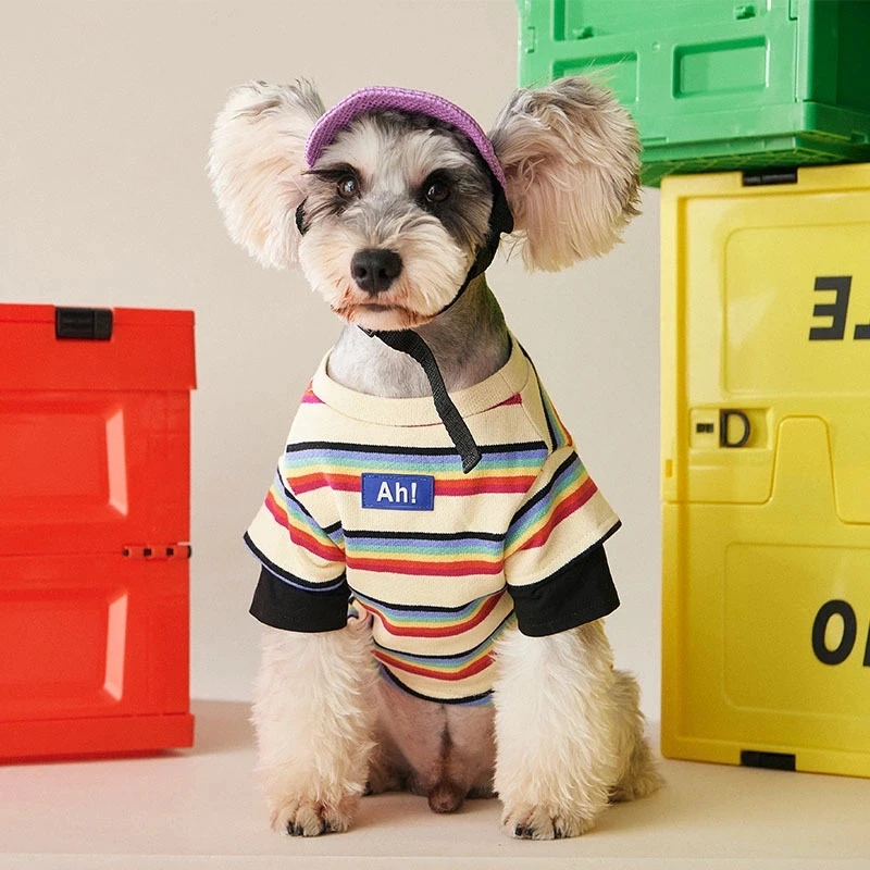 

New Striped Hoodie For Dogs Clothing For Pet Cat XS-2XL Small Dog Clothes Chihuahua Schnauzer Coat For Pugs Pet Winter Clothes