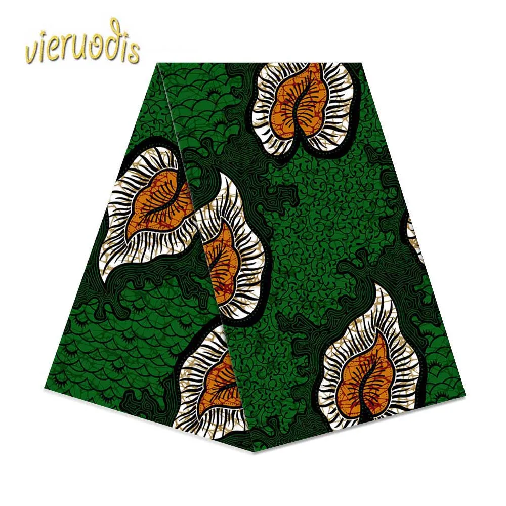 6 ярдов Африканские Восковые принты ткани хлопчатобумажная ткань Дашики напечатаны настоящий цветочный принт для платья A000528