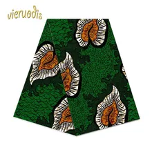 6 ярдов Африканские Восковые принты ткани хлопчатобумажная ткань Дашики напечатаны настоящий цветочный принт для платья A000528