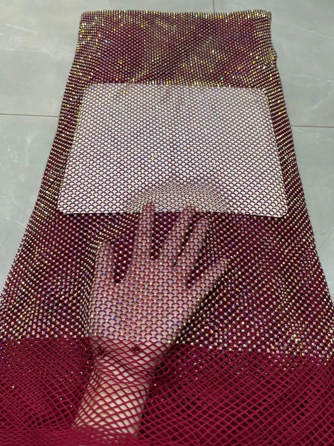 African Lace Fabric With Heavy Stones French Nigerian Fabric For Wedding Dress Sewing 3kg For 5Yards