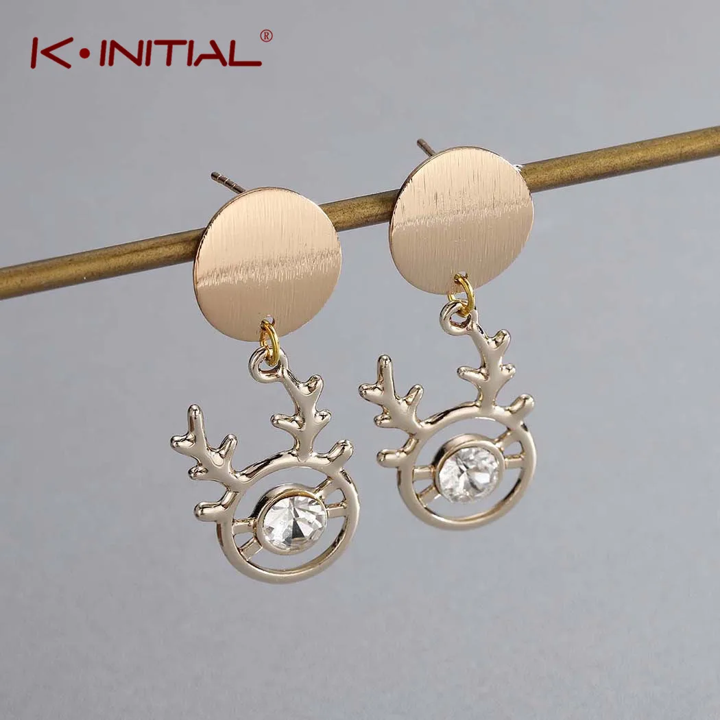 Kinitial Модные Винтажные золотые серьги-капли в виде рога животных для женщин и