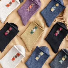 Уличная Алмазная чесаная Хлопковая женская s милые носки хлопок Occidental стиль носки с каемкой женские осенние 092004