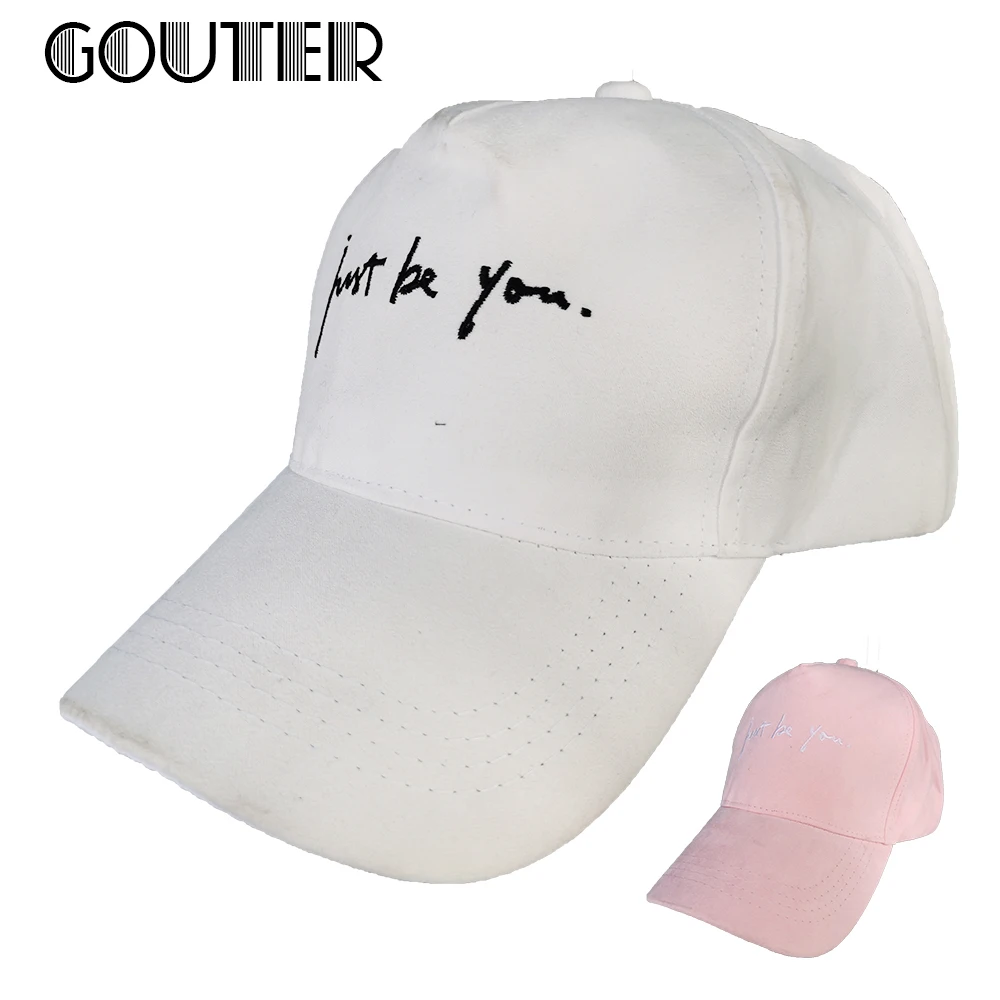 GOUTER распродажа унисекс Регулируемая хлопковая бейсболка с вышивкой Just Be You для