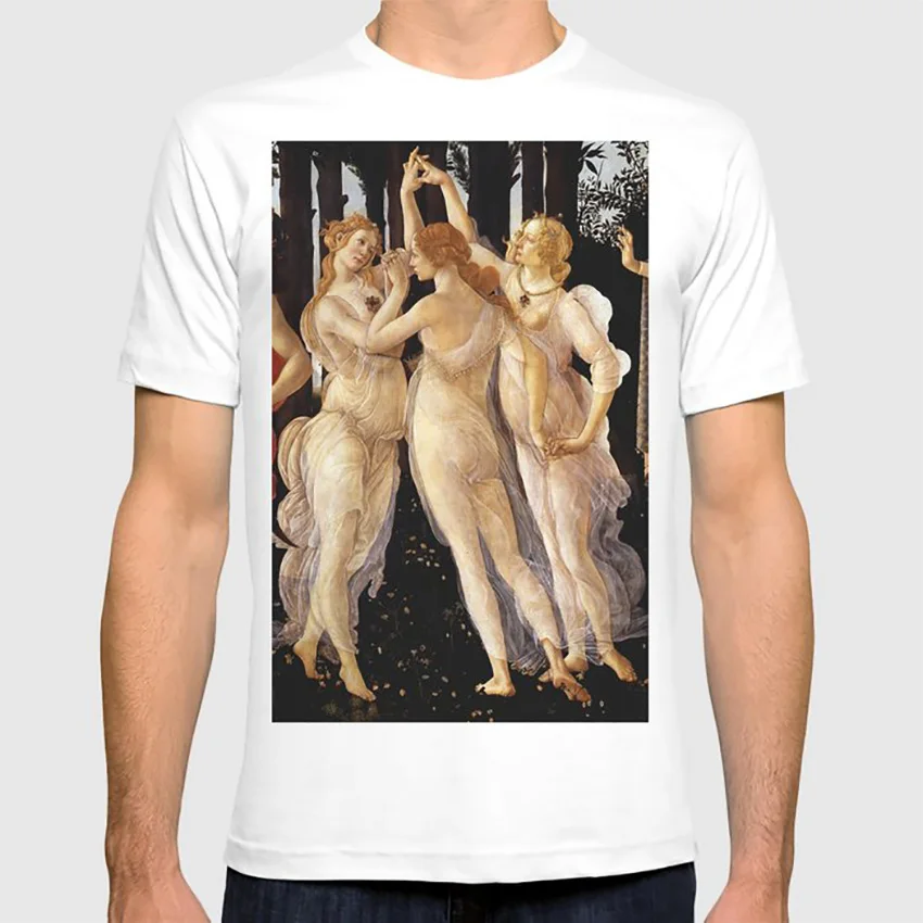 Sandro Botticelli &quotPrimavera&quot Три грации футболка botticelli primavera классический итальянский| |