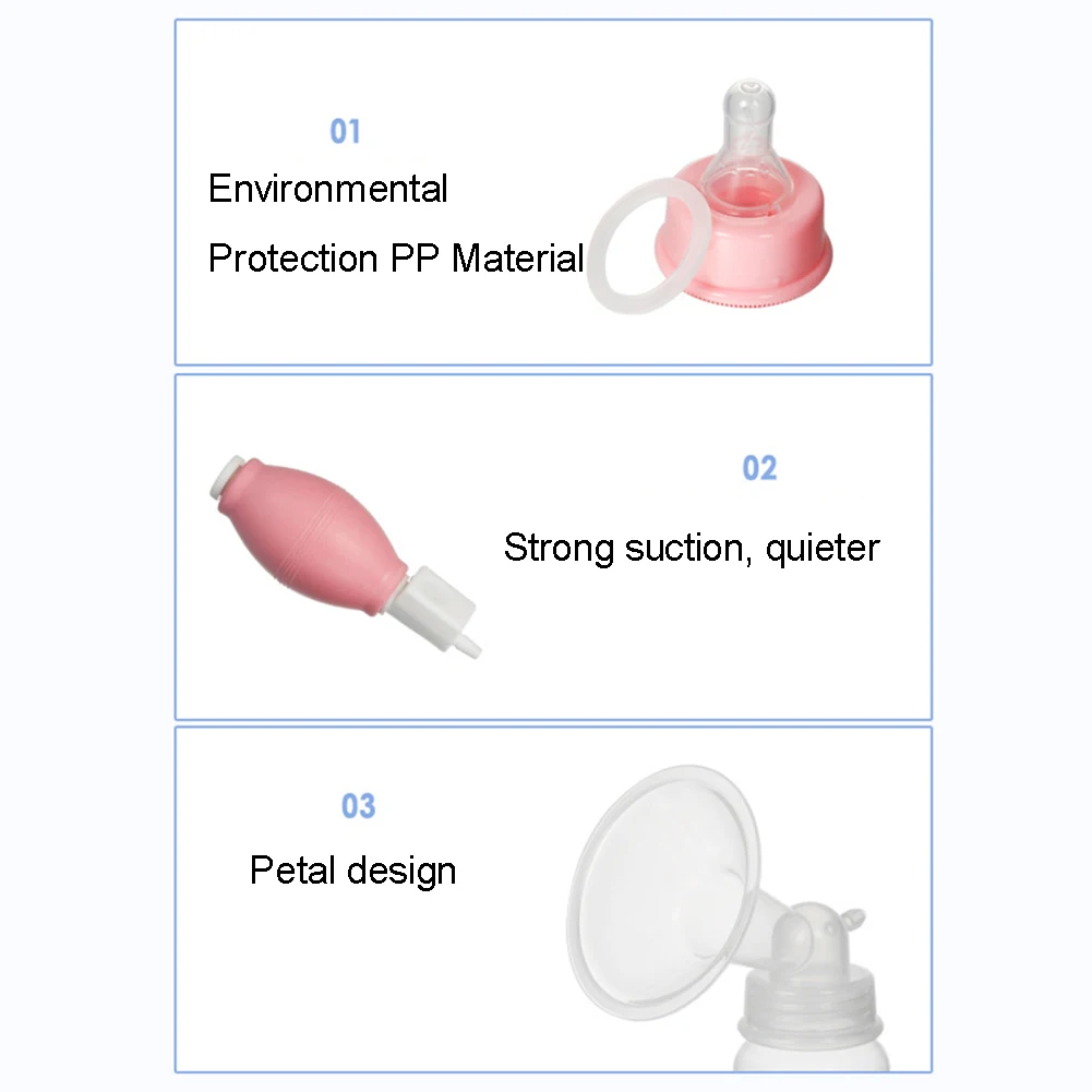 Ручной молокоотсос мощный детский сосок всасывающий 120 мл бутылочки для кормления молока молокоотсосы для беременных бутылочка для кормления ребенка инструмент для кормления