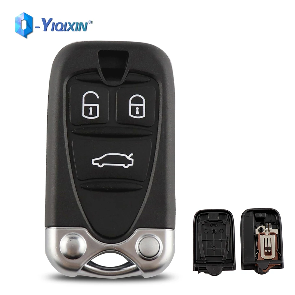 YIQIXIN Remote Key Replacement 3 Buttons For Alfa Romeo 159 Giulietta Brera 156 Spider Car Fob Shell With Blade Auto Accessories yiqixin 3 button folding flip remote key 433mhz id46 pcf7941 chip for land rover range sport lr3 discovery with hu101 blade