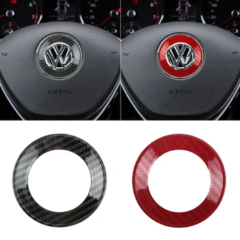 

Auto Decoration Ring Steering Wheel Center Sticker Circle Cover Fit For Volkswagen VW Golf 4 5 Polo Jetta Mk6 Tiguan Passat