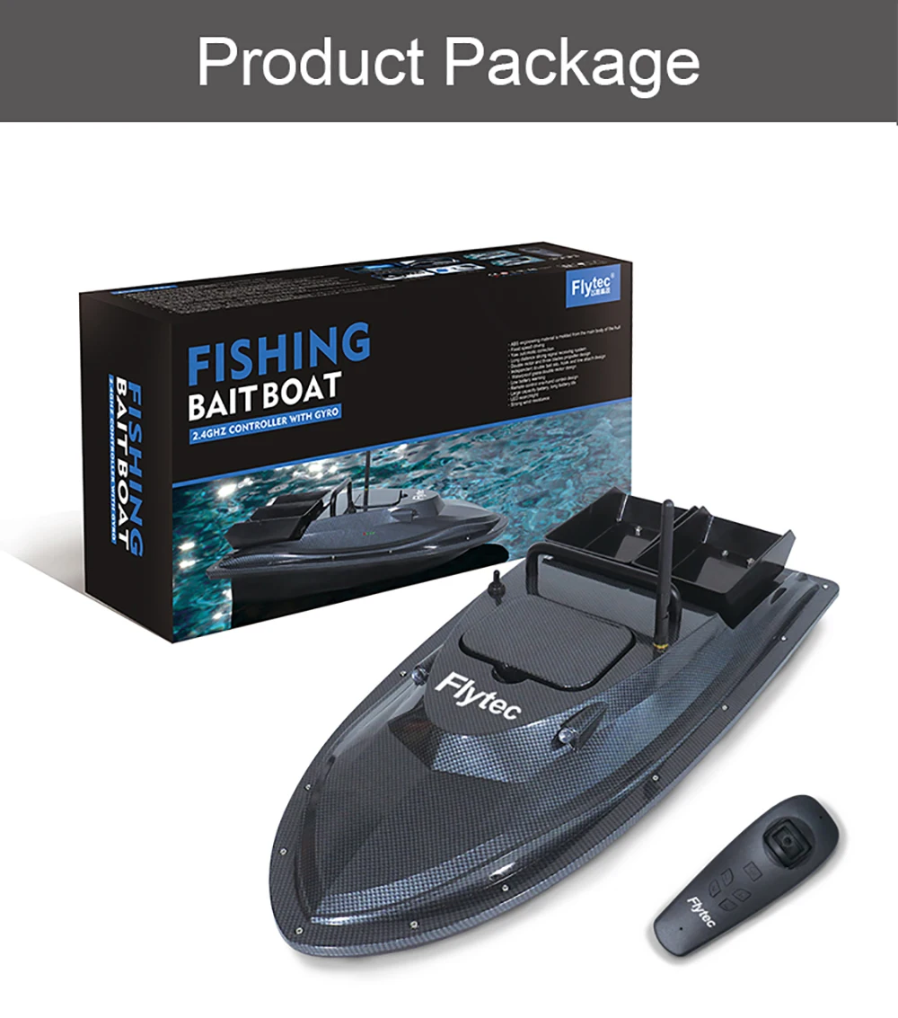 Flytec V007 RC Boat Intelligent 500m Control Fishing Finder Bait Double Motor Remote Control Boat High Speed 4.8km/h Speedboat