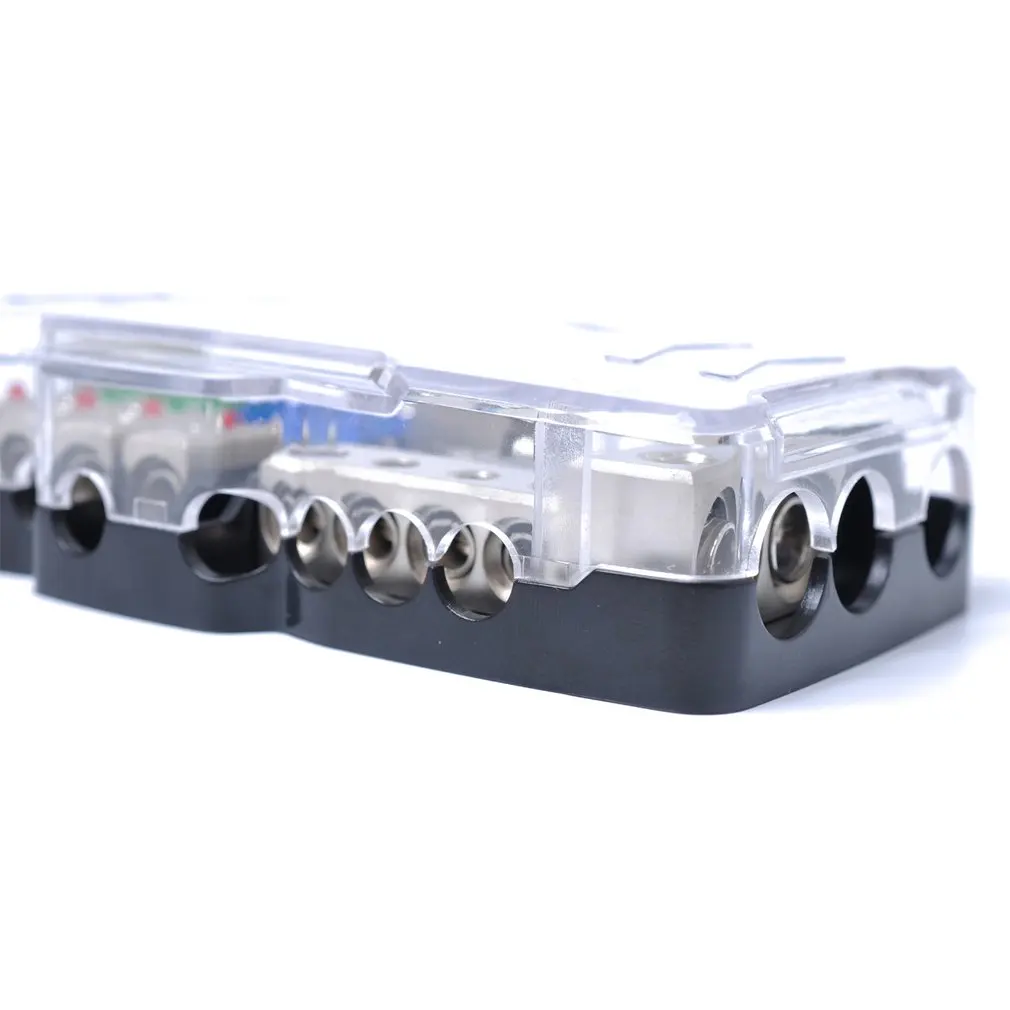 Car Audio Stereo Distribution Fuse Block ANL Fuse Holder 0/4ga 4 Way Fuses Box Block 30A 60A Universal Car Accessories