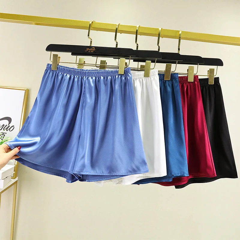 

Sexy Fashion Satin Women Shorts Korean Style Cute Elastic Waist 2021 Summer Hotpants Sleepwear 121899WKA