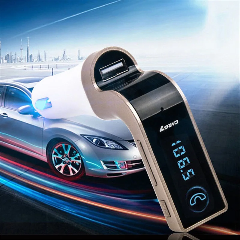 Hands-free Bluetooth автомобильный комплект беспроводной fm-передатчик Переходник USB для зарядки в машине mp3-плеер с микрофоном