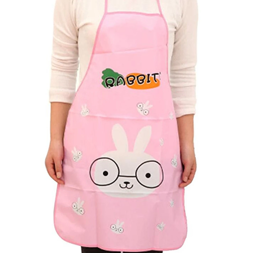 1pc Women Fashion Waterproof Cartoon Kitchen Oil Resistant Cooking Bib Charm Apron New