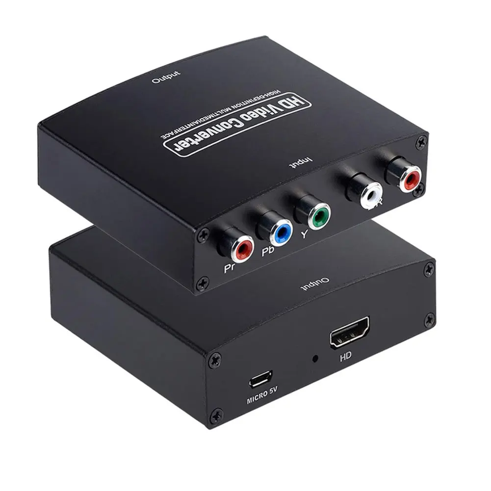 YPbPr R/L к HDMI совместимый преобразователь 1080P Компонентный видео конвертер аудио
