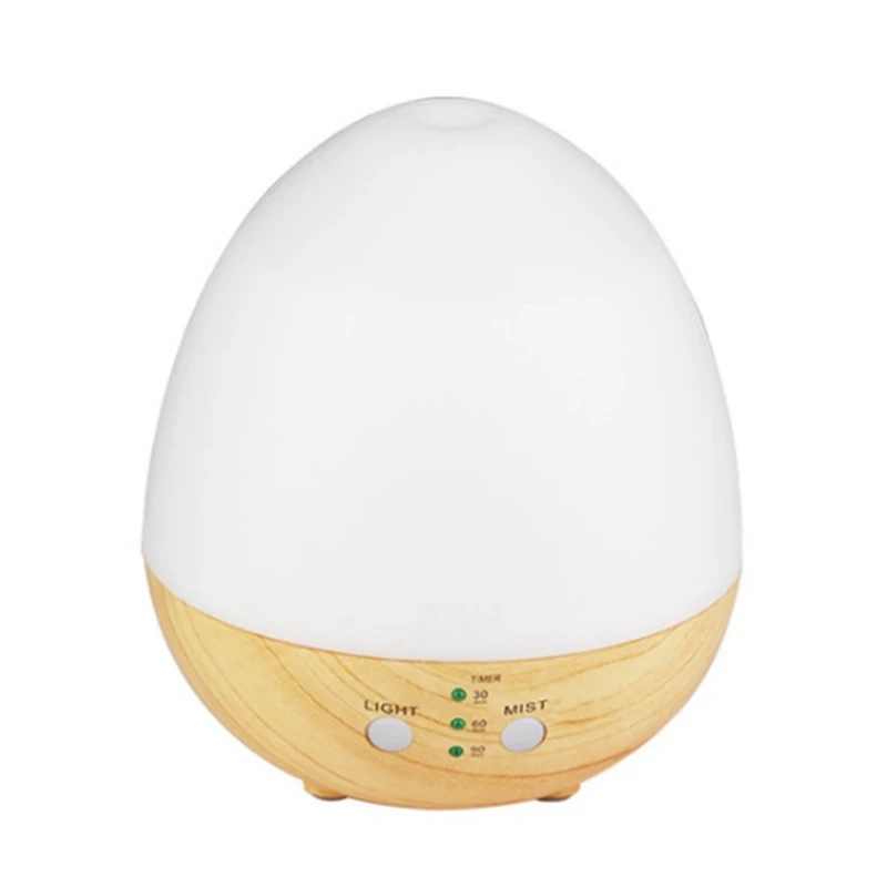 Home Use Innovative Egg Shape Usb Charge Ultrasonic Air Purifier Aroma Diffuser Mist Humidifier Multi-Color Led