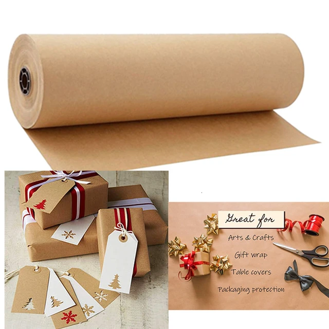 1 Roll 30M Brown Kraft Wrapping Paper Parcel Packing Paper for DIY Wedding  Birthday Party Christmas Gift Packing