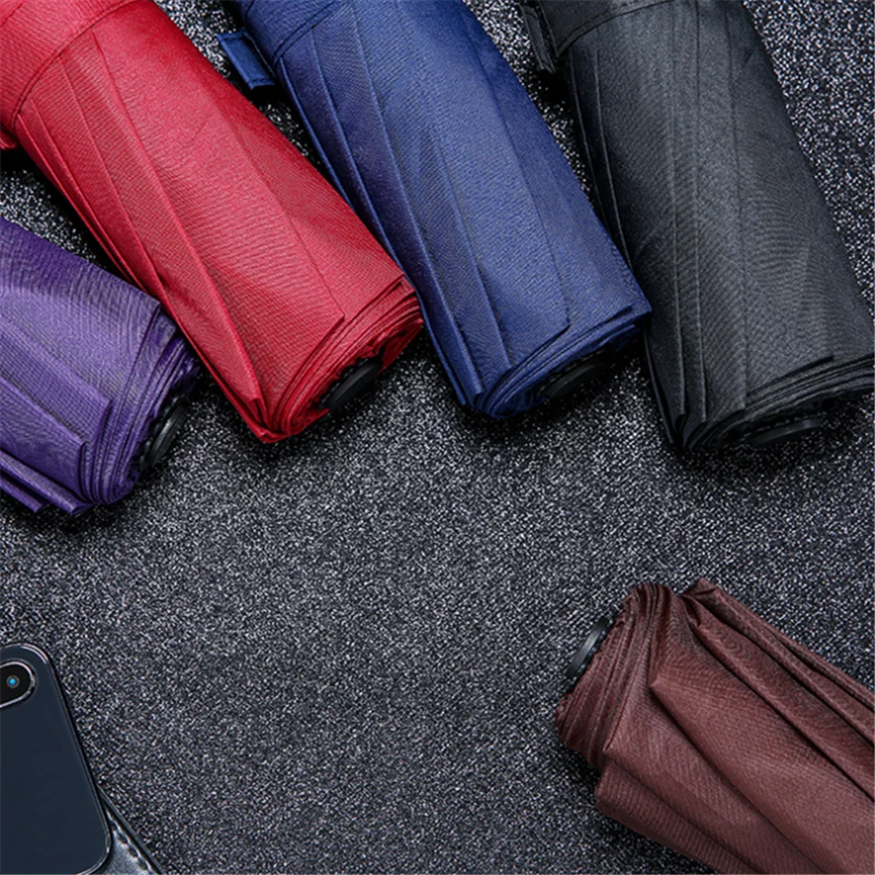 10-bone автоматический зонт бизнес складной зонтик открытый ветрозащитный Tri-fold рекламный Подарочный зонтик На Заказ Зонтик